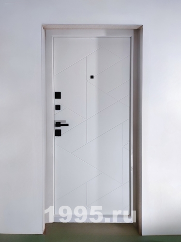 Дверь с черной фурнитурой